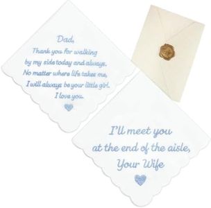 Lamyba Groom Gifts from Bride/Father of the Bride Gifts,Wedding Gifts,2PCS Handkerchief Set