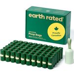 Earth Rated Dog Poop Bag Holder with Dog Poop Bags Rolls, New Look, Durable and Guaranteed Leakproof, Unscented, 1 Dispenser and 900 Bags