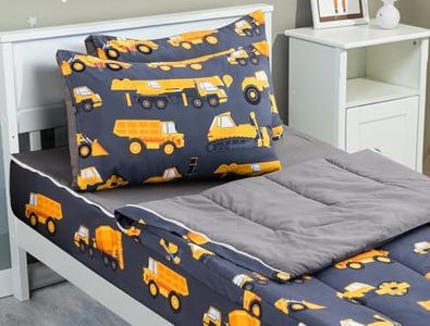 Meeting Story 3pcs Kids Comforter Sets Zipper Bedding Set for Boys,Twin Kid Bedding Set Car Comforter Construction Bedding Set for Kid,All in one Zipper Bedding（Grey,Twin）