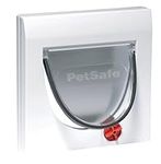 PetSafe Staywell 4 Way Locking Classic Cat Flap, Easy Install, Durable, Pet Door for Cats - (Tunnel Included), White