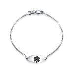 Medical Bracelet For Women Sterling Silver