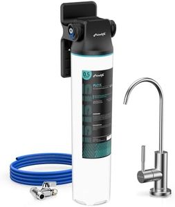 Frizzlife SW15F Multi-Layer Under Sink Water Filter, Reduces Chlorine, Lead, Fluoride, Heavy Metals, VOCs, Bad Taste & Odor, NSF Certified, 5min DIY Install, 3s Replacement