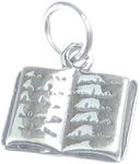 Book sterling silver charm .925 x 1