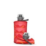 HydraPak Mountain Stow (350 ml, 12 oz) – Collapsible Water Bottle – Ultralight & Packable Travel Bottle, Flexible Ski, Hike, Bike or Climb Squeeze Flask – Redwood Red