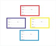 Visual Creation Note Books Stickers for Kids Simple School Labels (Sticker Count 30) Simple