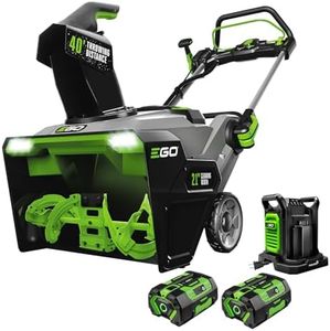EGO POWER+ 21" Electric Snow Blower, Cordless Steel Auger, Includes (2) 56V 7.5Ah Batteries and Dual Port Charger - SNT2114