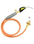 QWORK Welding Torch, Propane Torch Soldering Torch with 78.7 in Hose & Electric Ignition Button, Compatible with Type 1 Valve OPD Valve, for Melt Heating Brazing Plumber