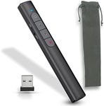 Presentation Laser Pointer + Storage Bag - Wireless Presentation Controller - Slide Pin, Volume and Screen Control - Remote Control - Conference Pointer - Conference Pointer