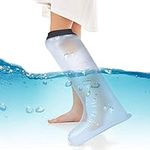 Leg Cast Cover for Shower and Bath, Waterproof Cast Protector for Shower Leg Adult, Reusable Sealed Watertight Leg Cast Protector Bag to Keep Wound and Bandages Dry, Upgrade Cast Cover for Showering