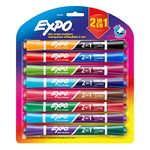 Expo Dry Erase 2-in-1 Markers, Chisel Tip, Assorted, 8-Pack (1944658)