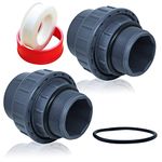 Boltigen 2Pcs 2 Inch PVC Pool Pump Fitting Coupling, 2" NPT Male x 2" Slip Union Socket Joint Adapter Connector Replacement for Pool Spa Pump