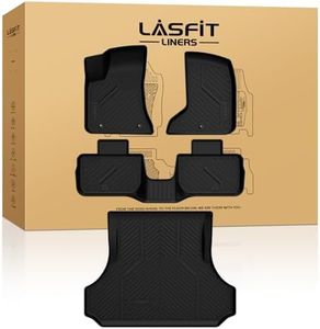 LASFIT Floor Mats & Trunk Mat for Dodge Charger 2011-2023 AWD, for Chrysler 300 2011-2023 AWD, Fit Without Subwoofer, All Weather TPE Custom Fit Car Mats Floor Liners Cargo Liner Cargo Mat Black