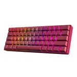 HK GAMING GK61 60% v3 | Hotswap Mechanical Gaming Keyboard | 61 Keys Multi Color RGB LED Backlit for PC/Mac Gamer | US Layout (Pink, Gateron Optical Red)