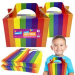 SOL 40pk Rainbow Birthday Party Boxes for Kids Party Food | Treat Boxes for Kids Party Food Boxes Party | Party Food Boxes for Kids Party Boxes | Party Lunch Boxes for Kids Party Food Party Box