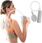 U Scratch Back Scratcher, No Arm Lifting Effortless U Shaped Lazy Man Backscratcher, Back Scratcher for Man Women, Bendable Extendable Scratcher for Adults, Itch Reliever, Gifts for Men Women, (Grey)