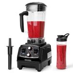 CRANDDI Professional Blenders with Timer for Kitchen, 1500W, 70oz Commercial Blenders for Shakes and Smoothies, Easy to Clean, YL-011 (Black Pearl)