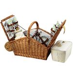 Picnic at Ascot Huntsman Basket for 4 w/Coffee Set & Blanket -Gazebo