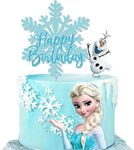 Happy Frozen Birthday Elsa Cake Top