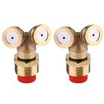 Brass Hose Nozzle, 2Pcs Brass Spray Misting Nozzle Agricultural Garden Sprinkler Irrigation Sprayer Brass Sprayer Nozzle Solo Sprayers Parts