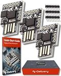 AZDelivery Compatible with ATTiny85 Digispark I2C LED Rev.3 Kickstarter 5V IIC SPI USB Development Board 6 I/O Pins Compatible With Arduino Including E-Book! (Pack of 3)