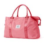 Sport Travel Duffle Bag Large Gym Tote Bag for Women, Weekender Bag Carry on Bag for Airplane, Ladies Beach Bag Overnight Bag Waterproof Hospital Bag Luggage Bag with Wet Bag,A7-Bright Pink