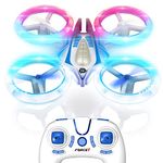 Force1 UFO 4000 LED Mini Drones for Kids - Small RC Drones for Beginners w/ 2 Quadcopter Batteries