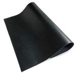 Real Genuine Black Calf Hide Leather: Thick Leather Cow Hide Black Leather Sheets for Crafting and Cricut Maker Supplies (Black, 12x12In/ 30x30cm)