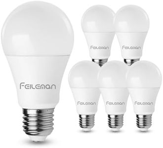 FEILEMAN E27 LED Light Bulbs 15W 2000LM Super Bright Daylight White 6500K, Equivalent to 120W~150W Incandescent Bulb, E27 LED Wall Lamp, Floor Lamp, Chandelier, Desk Lamp, Pack of 6