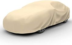 Budge A-5 Protector IV Car Cover, 4 Layer Reliable Weather Protection, Waterproof, Dustproof, UV Treated Car Cover Fits Cars up to 264", Tan, Size 5: fits sedans up to 22'