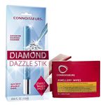 Connoisseurs Jewellery Cleaning Kit | Silver, Gold, Platinum & Diamond Cleaner | Diamond Dazzle Stik & 25 Cleaning Wipes | Shine, Protect & Clean