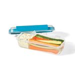 Starfrit Easy Lunch Snack & Dip Container - Divided Container - 14oz/414ml - Airtight & Leakproof - Locking Lid