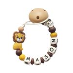 Twinkle Star Baby Customised Lion Jungle Silicone Dummy Clip