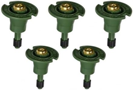 5-Pack Orbit 54028 Plastic Pop-Up Flush Head Sprinkler with Brass Half Pattern Spray Nozzle - Durable Plastic Pop-Up Sprinklers with Brass Nozzles