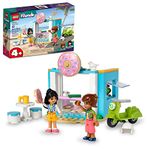 LEGO 41723 Friends Doughnut Shop Cafe Playset, Small Gift Toys for Girls and Boys 4 Plus Years Old with Liann and Leo Mini-Dolls and Toy Scooter, 2023 Series Characters