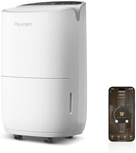 Pauvoern 35 Pint Smart Dehumidifier for Home, Basement, Bedroom- 2000 Sq.Ft Energy Star 2024 Dehumidifier, Ultra Quiet, Powerful Moisture Removal, Auto Defrost, Child Lock, Reusable Air Filter