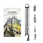 Titanium EDC Keychain Multi Tools 5-in-1, Titanium Keychain Set Multitool, Titanium Toothpick with Holder, Bottle Opner, Box Opner, Mini Cutter, Car Window Breaker, Titanium Gifts for Men and Women