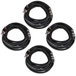 Seismic Audio - BS12Q20-4Pack - 4 Pack of 20 Foot Pro Audio Banana to 1/4" Speaker Cables -12 Gauge 2 Conductor 20' Speaker Cables