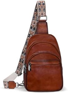 HESHE Leather Crossbody Anti Theft Sling Bag Fanny Packs Chest Handbags(BN)