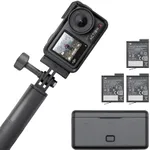 DJI Osmo Action 4 Adventure Combo - 4K/120fps Waterproof Action Camera with a 1/1.3-Inch Sensor, 10-bit & D-Log M Color Performance, Up to 7.5 h with 3 Batteries, Outdoor Camera for Travel, Biking