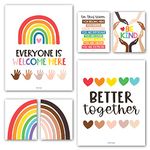 6 Rainbow Poster Diversity Posters for Classroom Decor for Teachers Elementary - Inclusive Classroom Decor High School Classroom Poster, in This Classroom Poster Diversity Classroom Decor for School