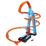 Hot Wheels Toy Car Track Set Sky Crash Tower, More Than 2.5-Ft Tall with Motorized Booster, 1:64 Scale Toy Car