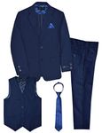 Johnnie Lene Boys Formal Dresswear Suit Set - Multi - 18 Royal Blue