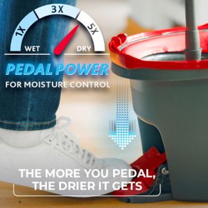 O-Cedar Spin Mop – Red/Gray Microfibre Floor Cleaning System