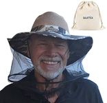 Galattica Anti Fly Mosquito Net Hat. Sun Rain Bugs Protection When Camping Fishing Boating Prospecting Hiking. Light and Foldable Polyester Cotton.