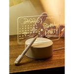 RAMAKHYAM Premium 3D Acrylic Writing Board with LED Light & Pen | Rewritable Dry Erase Message Board with Stand | Perfect for Notes, Messages, Memos, and Calendars at Home or Office