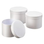 OASIS Symphony Lined Florist Hat Boxes - Set of 3 - Pearly White Finish