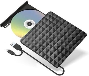 Lecteur CD DVD Externe, Graveur DVD Externe avec USB3.0 Type-c, Lecteur CD/DVD RW ROM Lecteur Graveur CD DVD Optiques Externes pour PC, Laptop Desktops, Macbook, Windows11/10/8/7/XP/Vista/MacOS