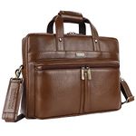 HAMMONDS FLYCATCHER Genuine Leather Laptop Bag for Men – Premium Office Bag for Men with Multiple Compartments – Leather Bag for Men with 1 Year Warranty – Fits 15.6 Inch Laptop - Brushwood