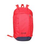 ASTRID Black Casual Backpack(Red)