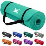 Xn8 Sports Yoga mat 15mm Thick NBR Exercise Mat - Non-Tearable Pilates Mat with Extra Carry Strap- Lightweight Yoga Mats for Women Men for Aerobics, Lunges, Planks Indoor & Outdoor 61x20x1.5 cm